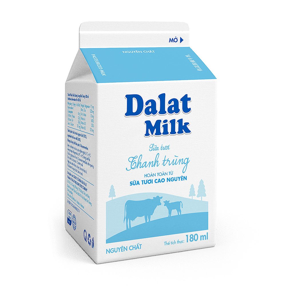 Sữa Tươi Thanh Trùng Nguyên Chất 180ml