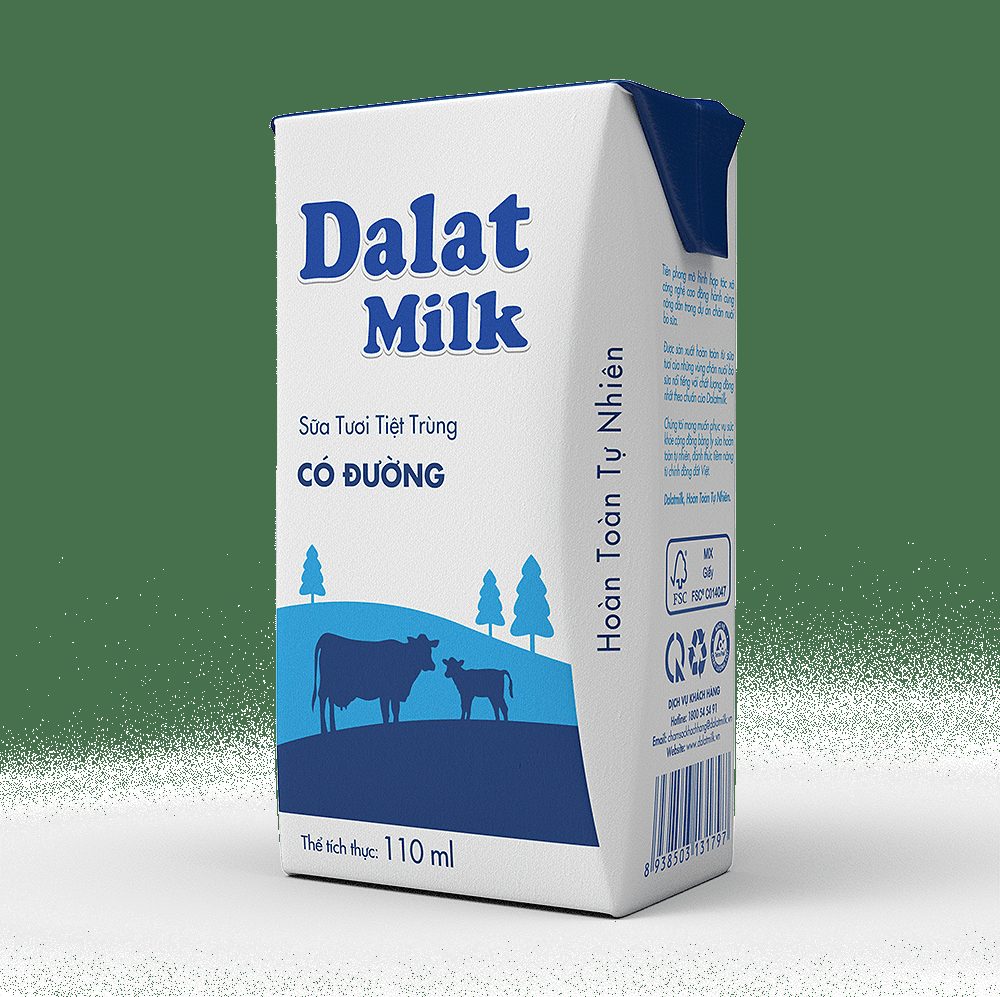 Sữa Tươi Tiệt Trùng Có Đường 110ml ảnh 2