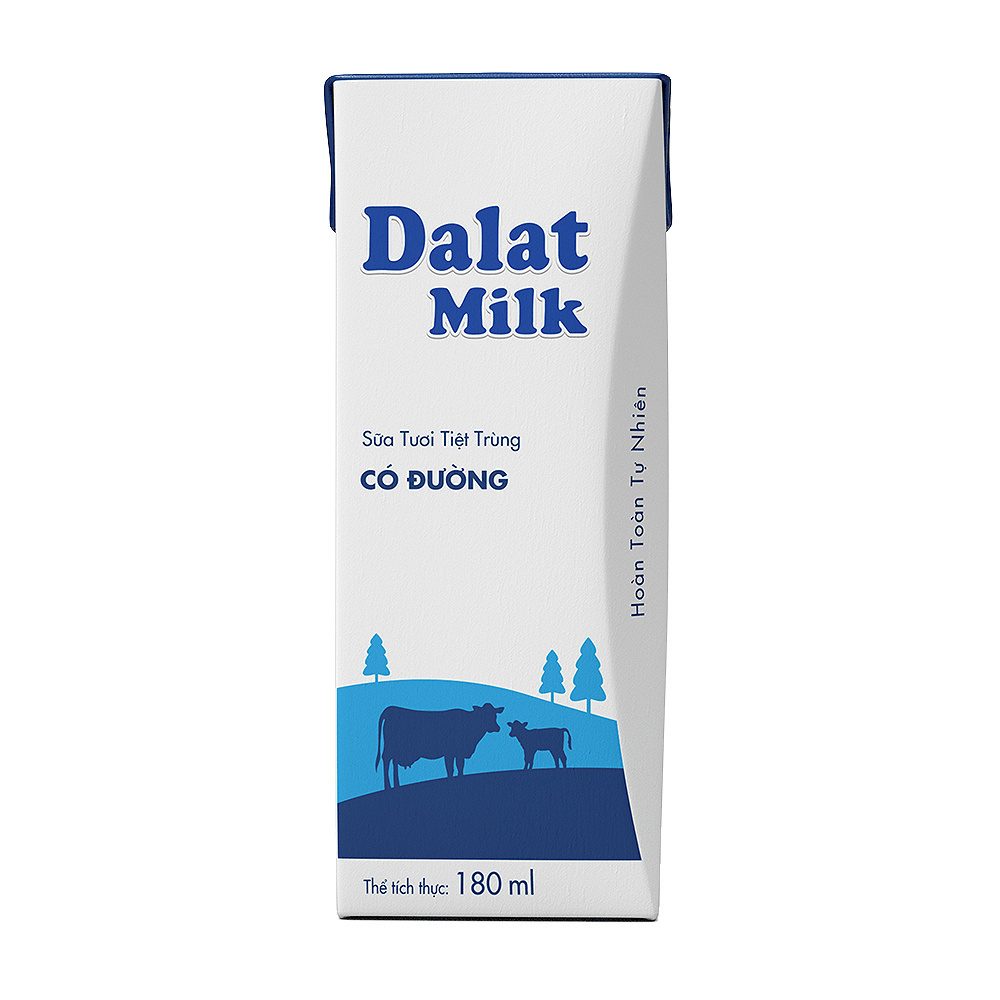 Sữa Tươi Tiệt Trùng Có Đường 180ml