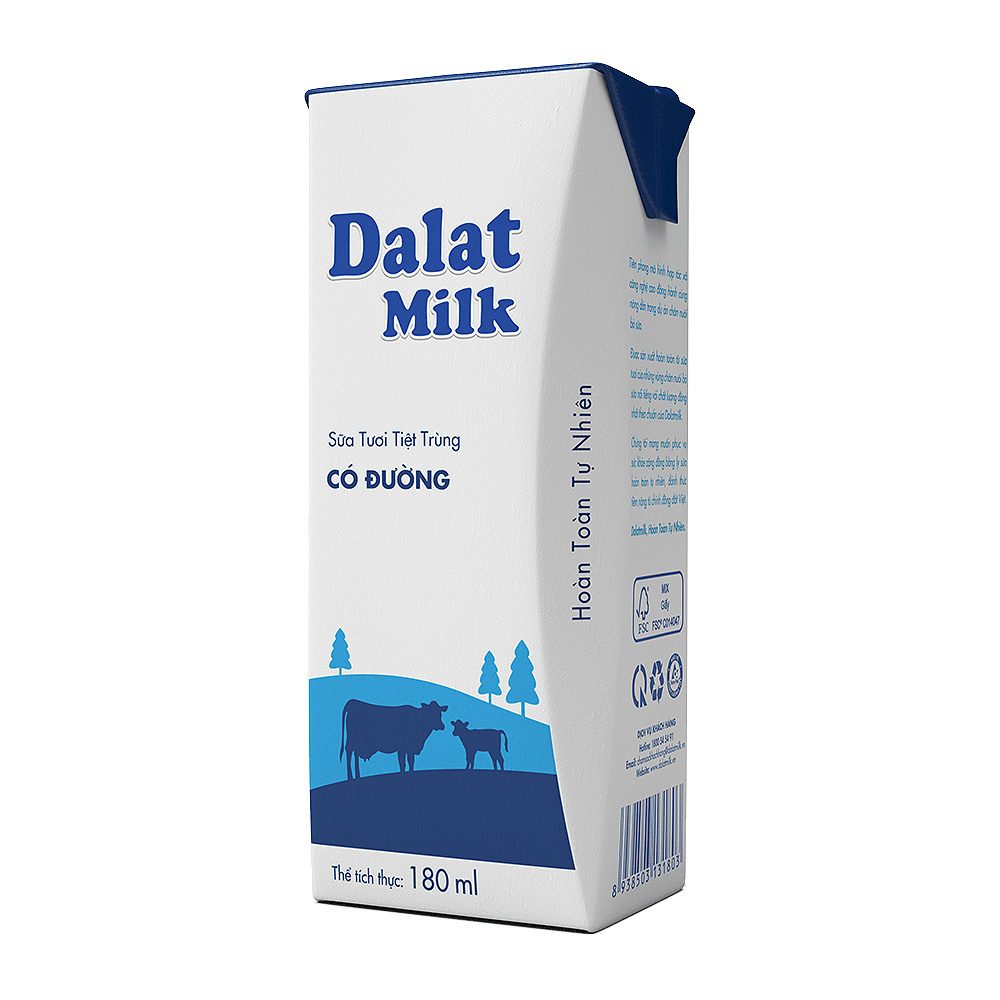 Sữa Tươi Tiệt Trùng Có Đường 180ml ảnh 2