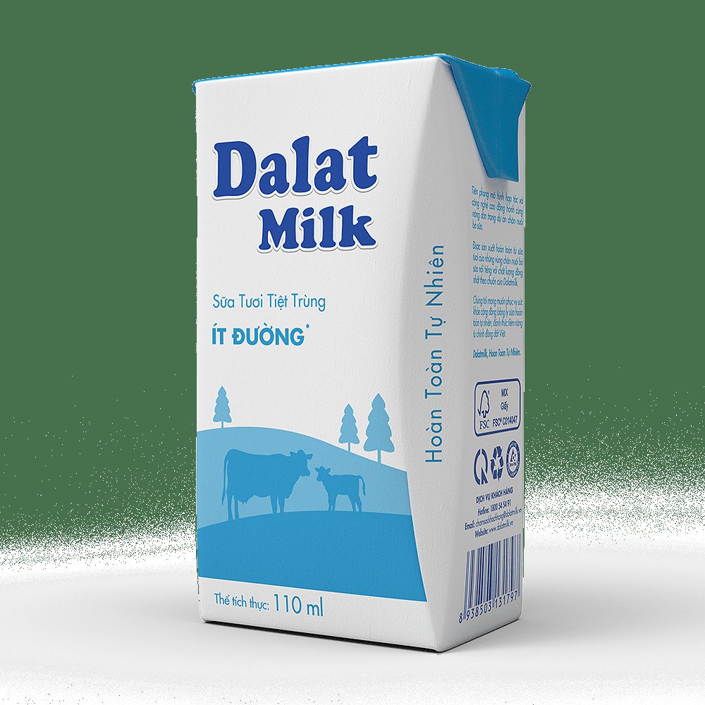 Sữa Tươi Tiệt Trùng Ít Đường 110ml ảnh 2