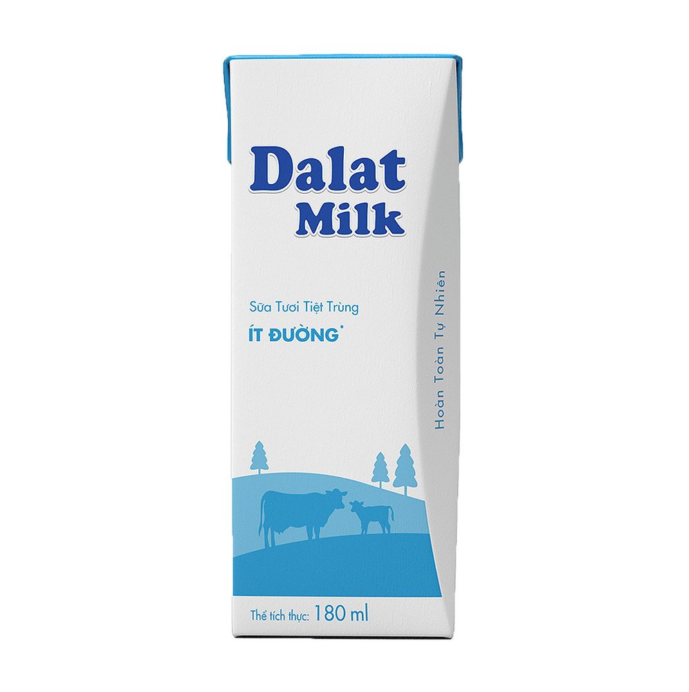 Sữa Tươi Tiệt Trùng Ít Đường 180ml