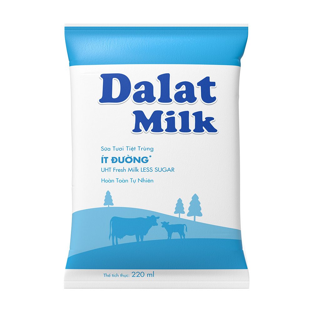 Sữa Tươi Tiệt Trùng Ít Đường 220ml