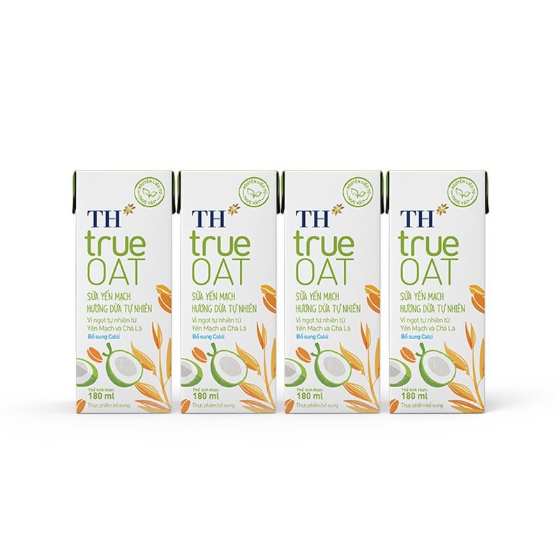Sữa Yến Mạch Hương Dừa Tự Nhiên TH true OAT 180 ml