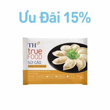 Sủi Cảo Nhân Thịt Phô Mai TH true FOOD 300g