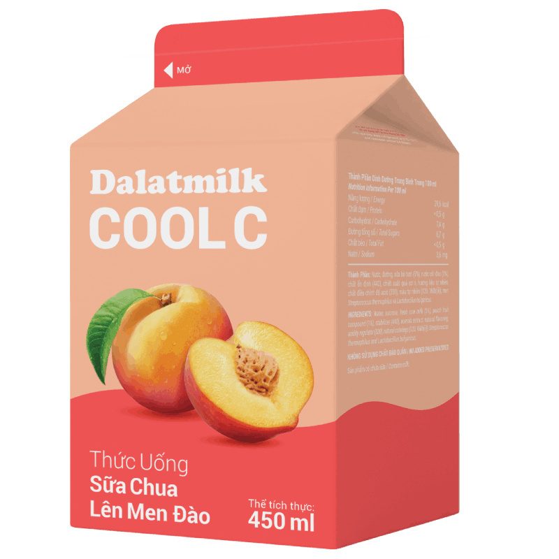 Thức Uống Sữa Chua Lên Men Đào 450 ml (Mẫu mới – Đổi bao bì) ảnh 2