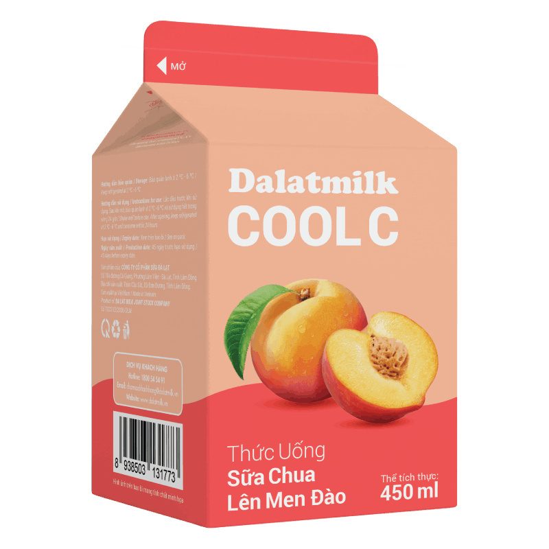 Thức Uống Sữa Chua Lên Men Đào 450 ml (Mẫu mới – Đổi bao bì) ảnh 3