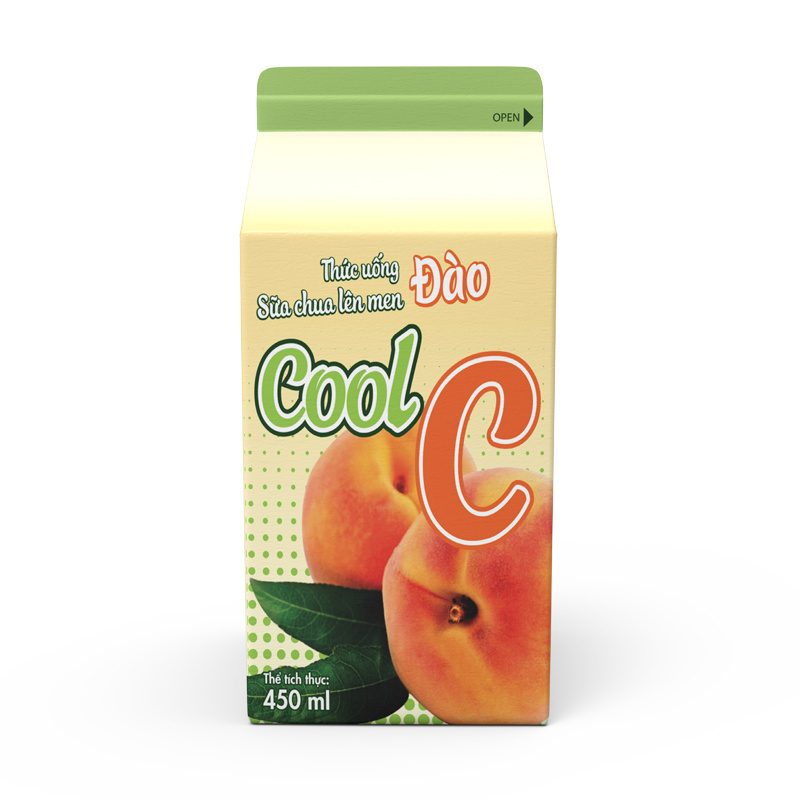 Thức Uống Sữa Chua Lên Men Đào Cool C 450ml