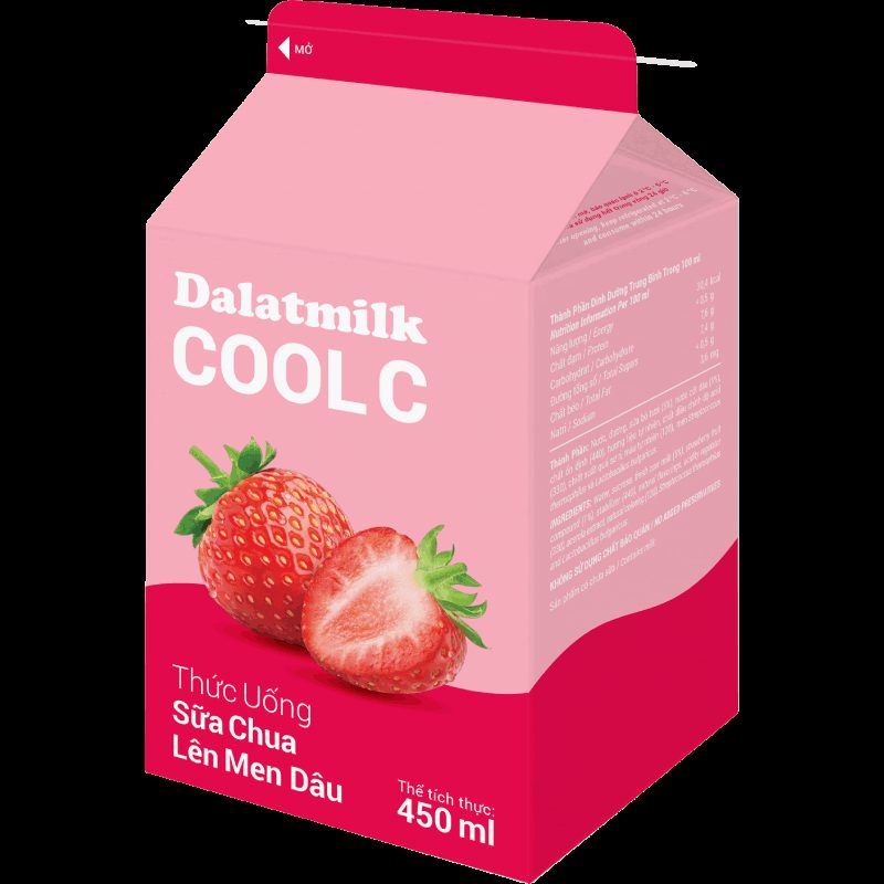 Thức Uống Sữa Chua Lên Men Dâu 450 ml ảnh 4
