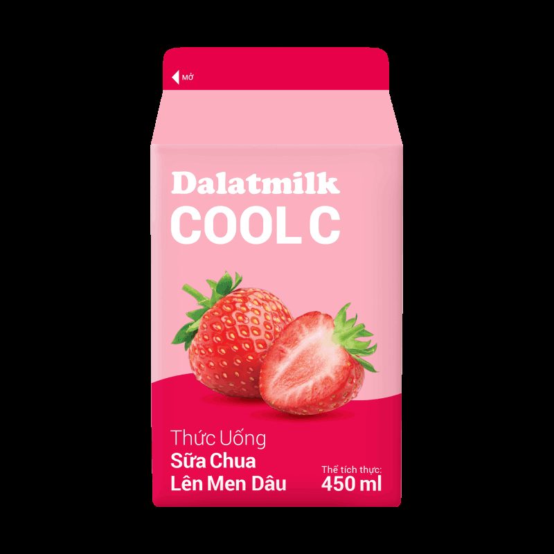 Thức Uống Sữa Chua Lên Men Dâu 450 ml ảnh 5