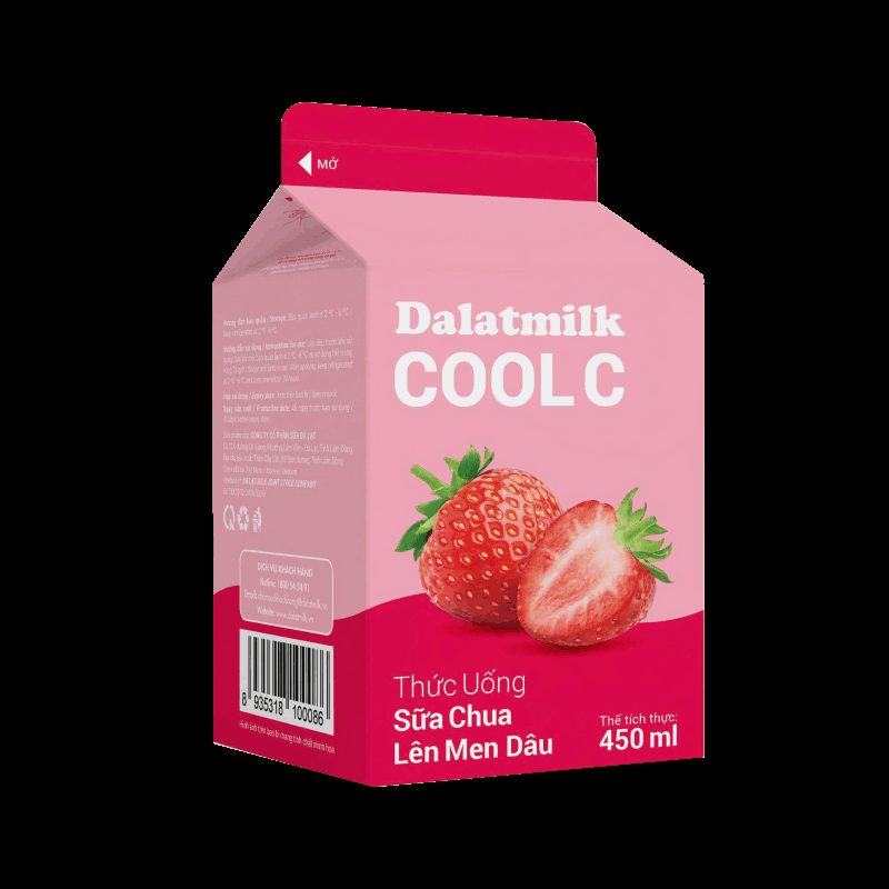 Thức Uống Sữa Chua Lên Men Dâu 450 ml ảnh 6