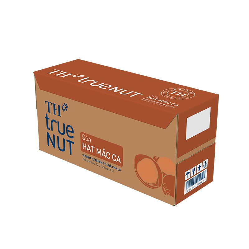 Thùng 12 Hộp Sữa Hạt Mắc Ca TH true NUT 1 L