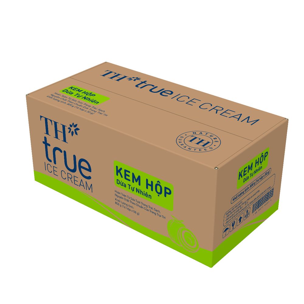 Thùng 16 Hộp Kem Hộp Dừa Tự Nhiên 50 g
