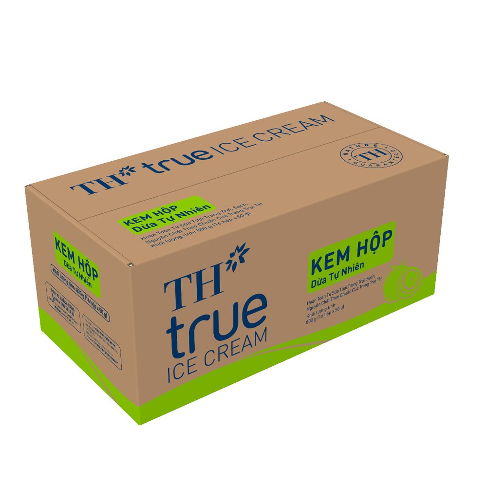 Thùng 16 Hộp Kem Hộp Dừa Tự Nhiên 50 g ảnh 2