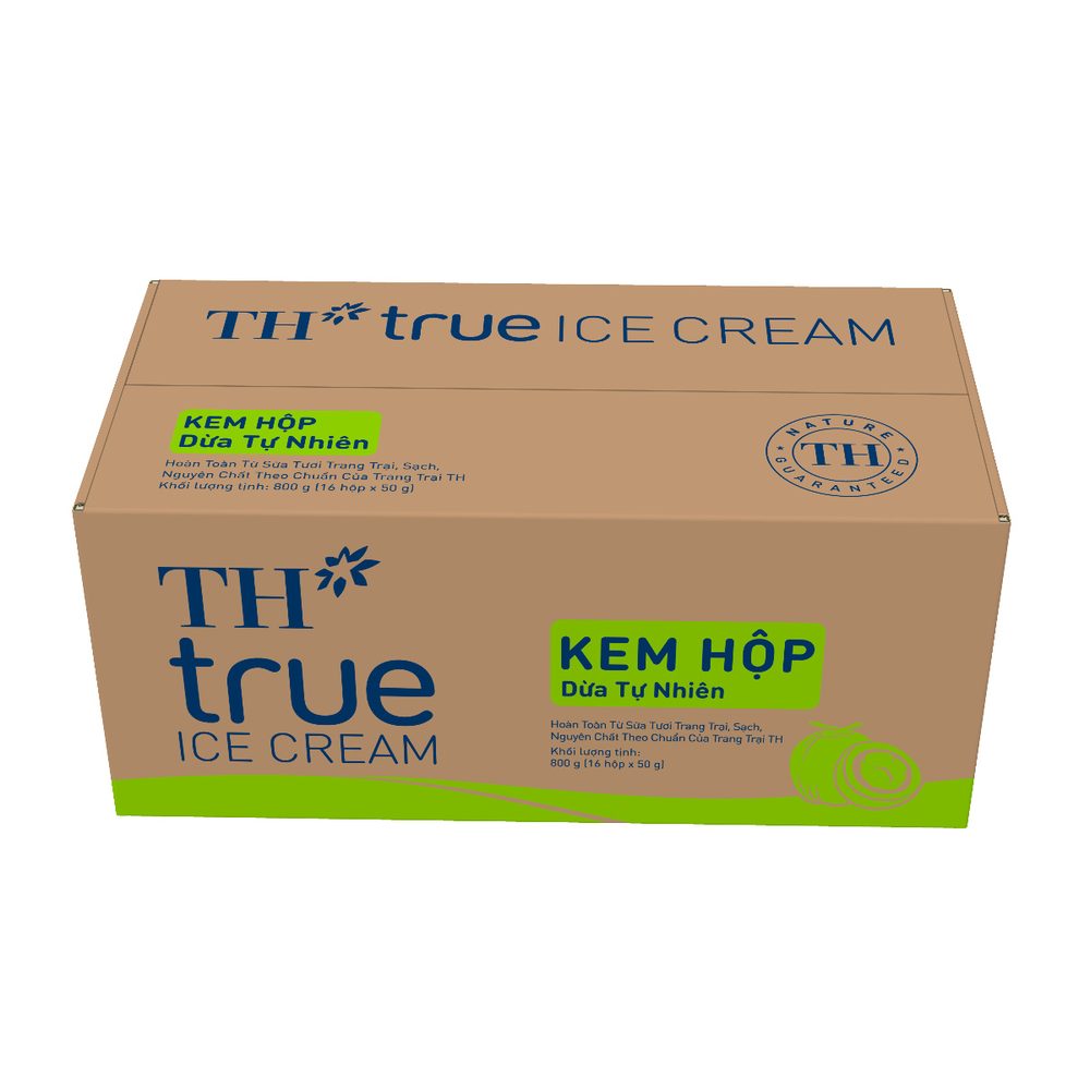 Thùng 16 Hộp Kem Hộp Dừa Tự Nhiên 50 g ảnh 3
