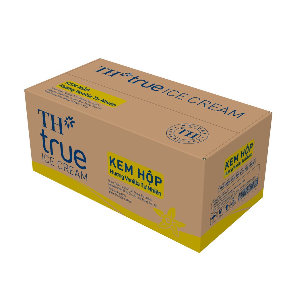 Thùng 16 Hộp Kem Hộp Hương Vanilla Tự Nhiên 50 g