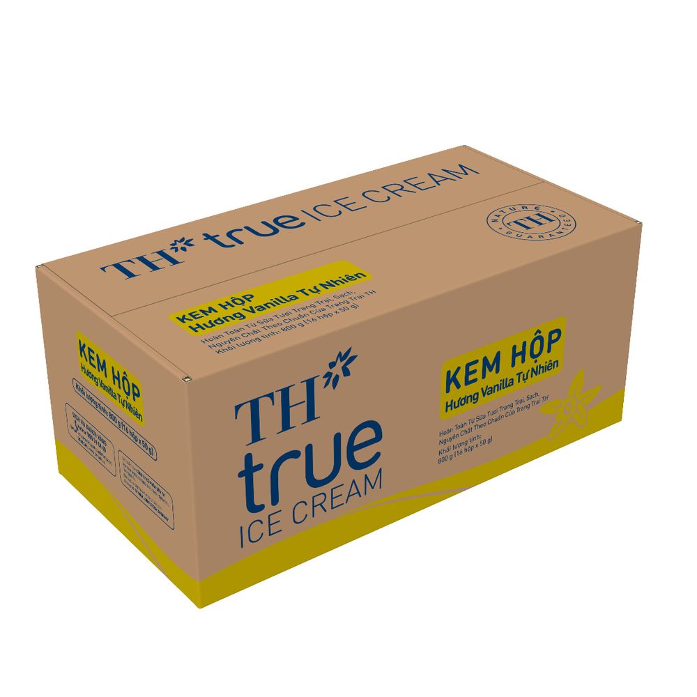 Thùng 16 Hộp Kem Hộp Hương Vanilla Tự Nhiên 50 g ảnh 2