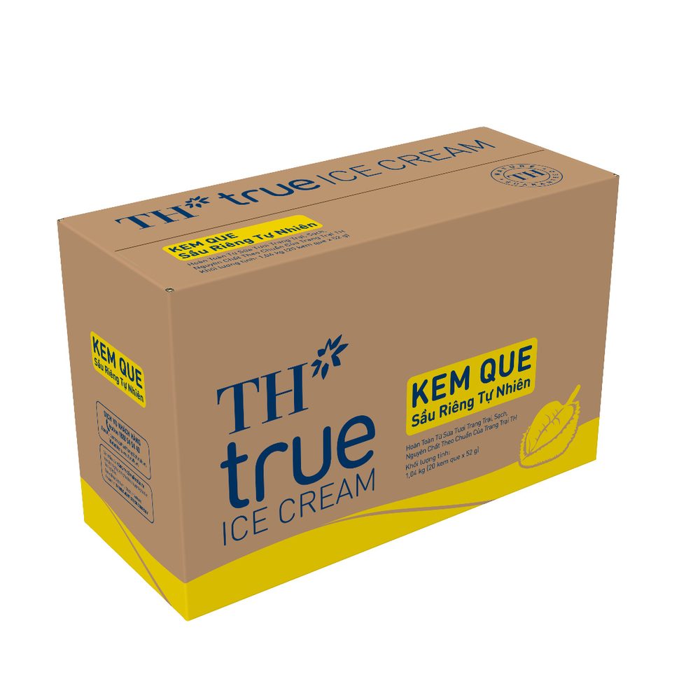 Thùng 20 Que Kem Que Sầu Riêng TH true ICE CREAM 52 g ảnh 2