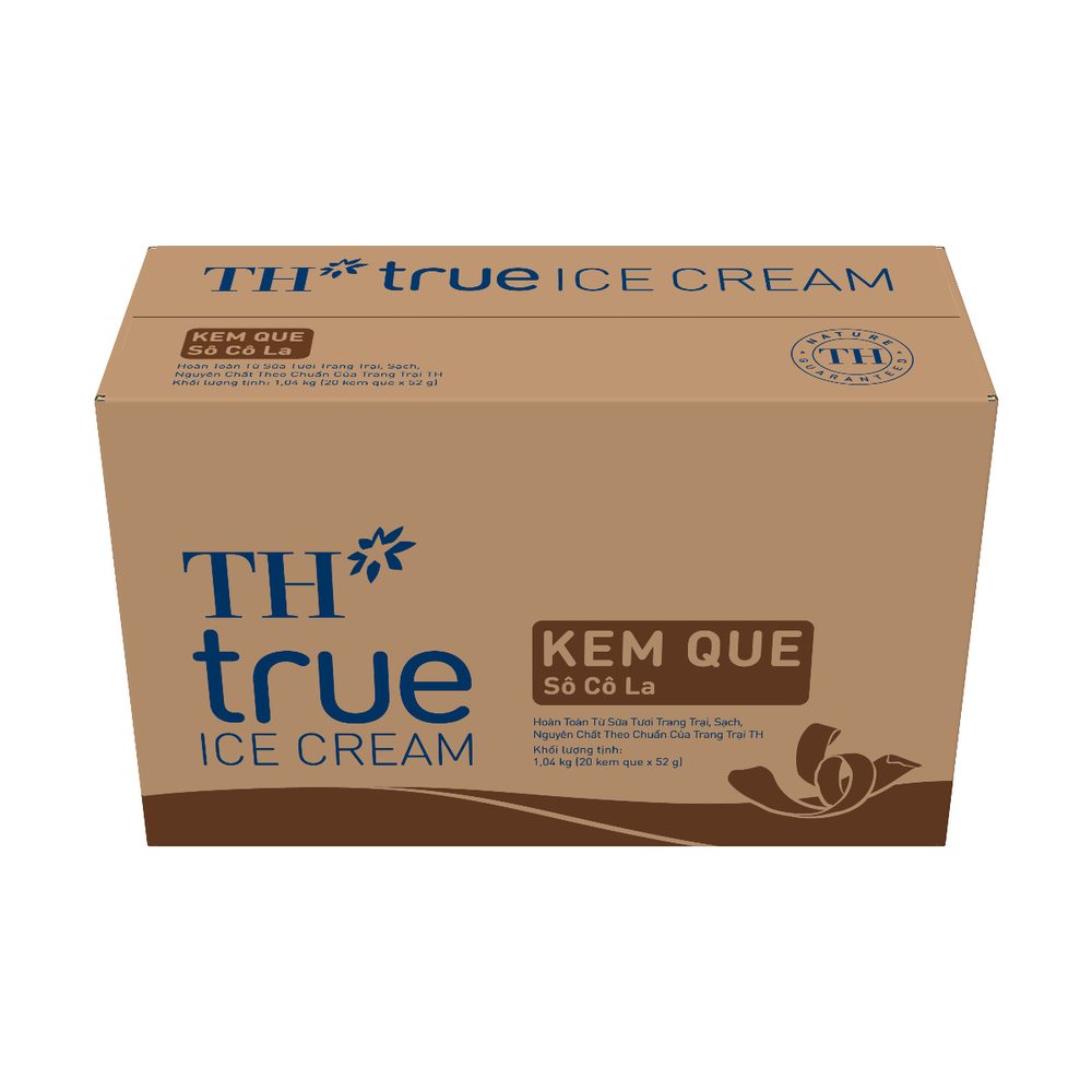 Thùng 20 Que Kem Que Sô Cô La TH true ICE CREAM 52 g ảnh 3