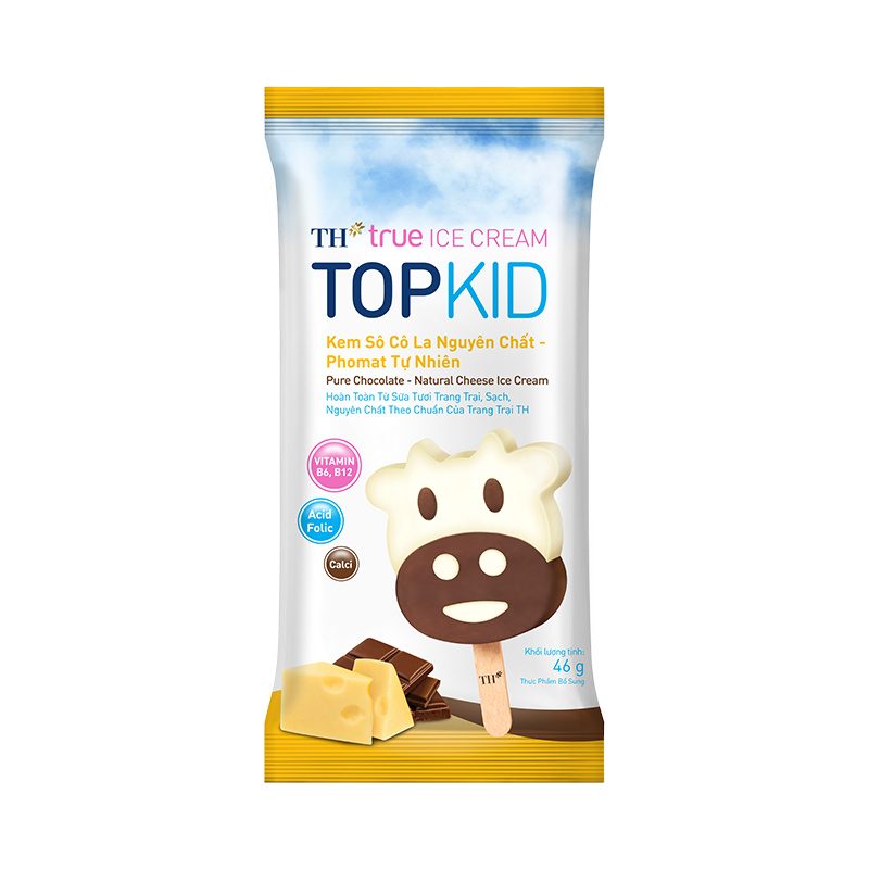 Thùng 20 Que Kem Que  TOPKID Sô Cô La Nguyên Chất Phomat Tự Nhiên 46g ảnh 2