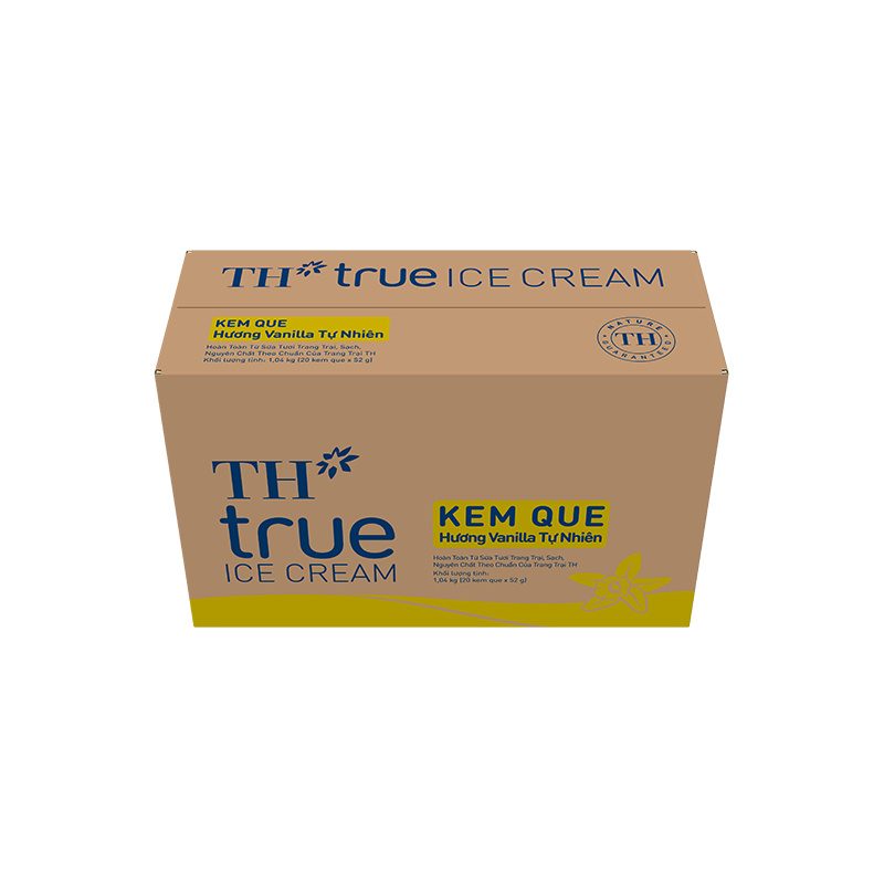 Thùng 20 Que Kem Que Vanilla TH true ICE CREAM 52 g ảnh 2
