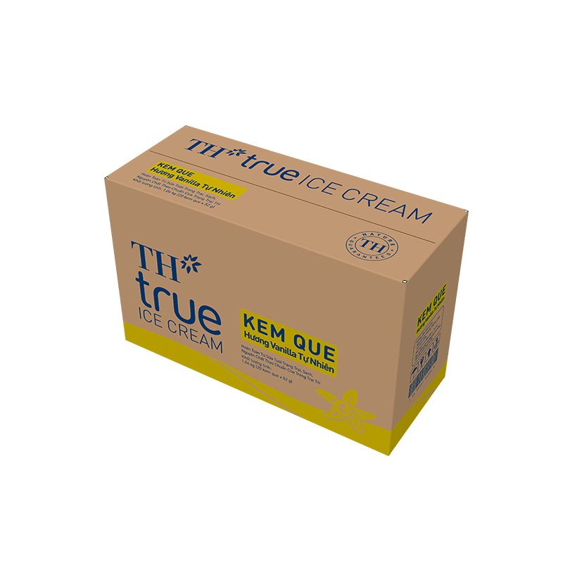 Thùng 20 Que Kem Que Vanilla TH true ICE CREAM 52 g ảnh 3