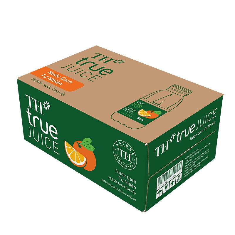 Thùng 24 Chai Nước Cam Tự Nhiên TH true JUICE 350 ml
