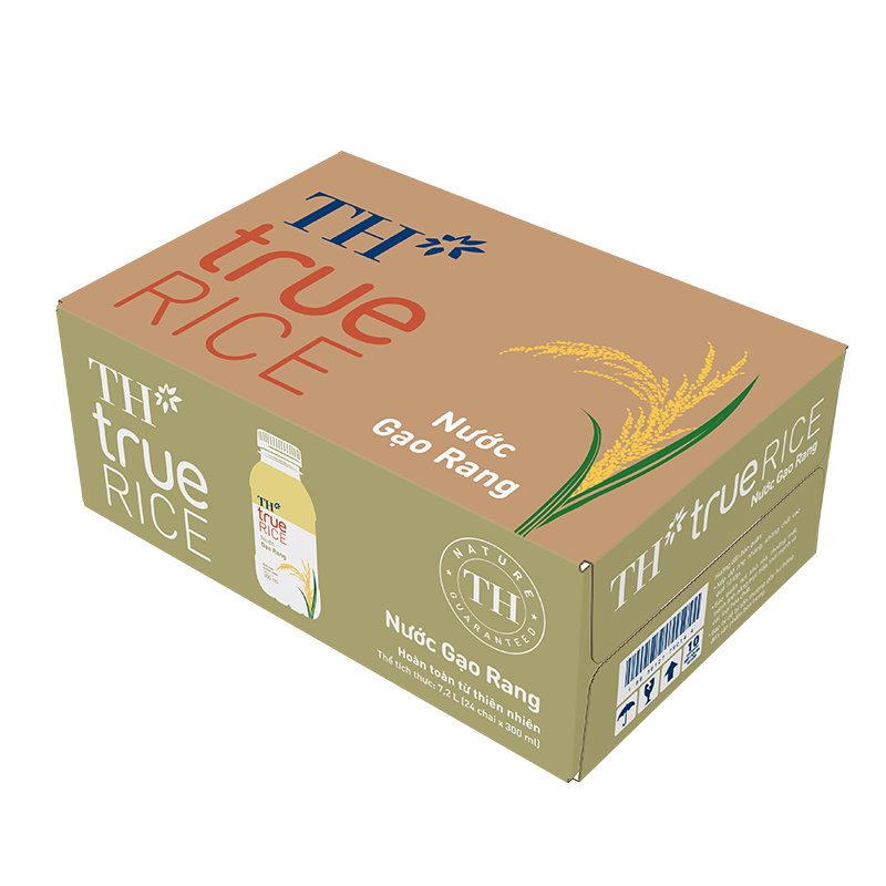 Thùng 24 Chai Nước Gạo Rang TH true RICE 300 ml
