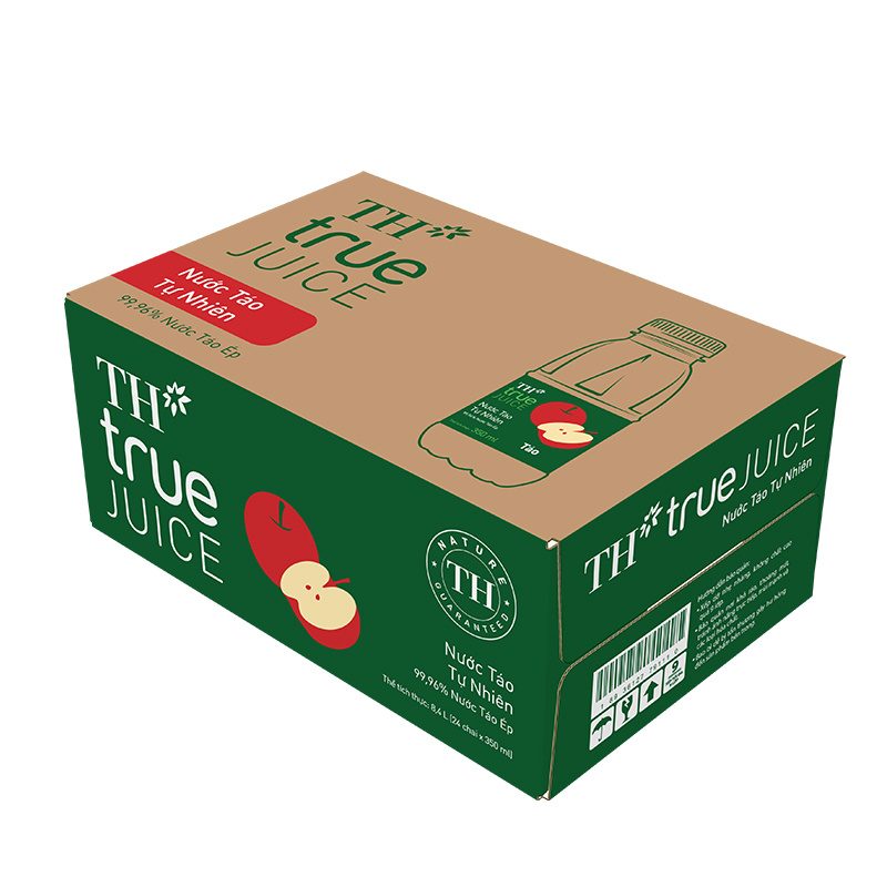 Thùng 24 Chai Nước Táo Tự Nhiên TH true JUICE 350 ml