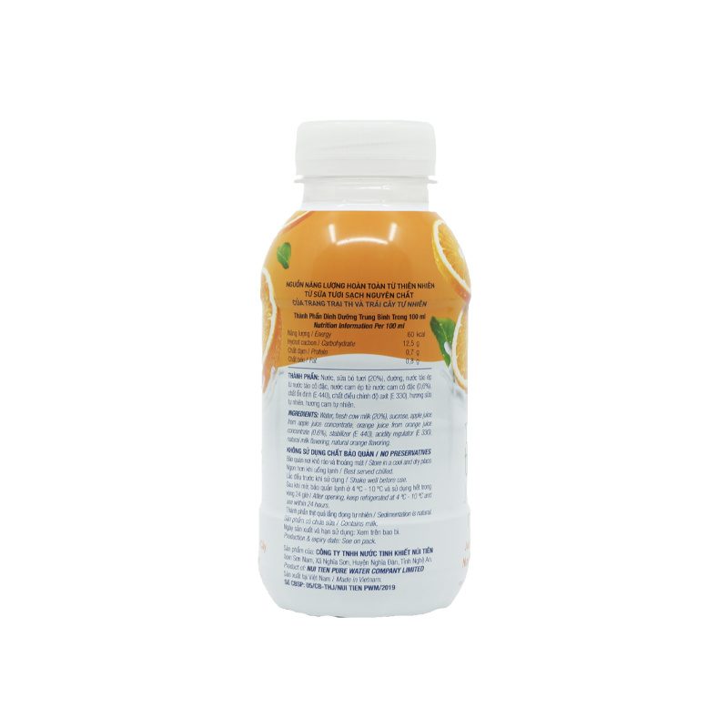 Thùng 24 Chai Nước Uống Sữa Trái Cây Cam Tự Nhiên TH true JUICE milk 300 ml ảnh 5