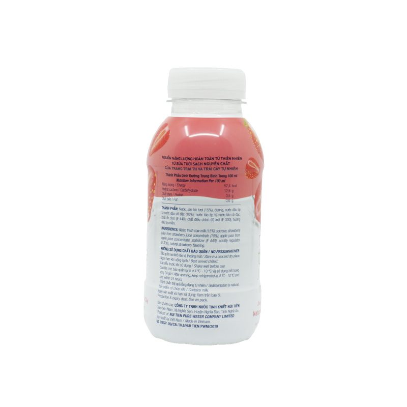 Thùng 24 Chai Nước Uống Sữa Trái Cây Dâu Tự Nhiên TH true JUICE milk 300 ml ảnh 4