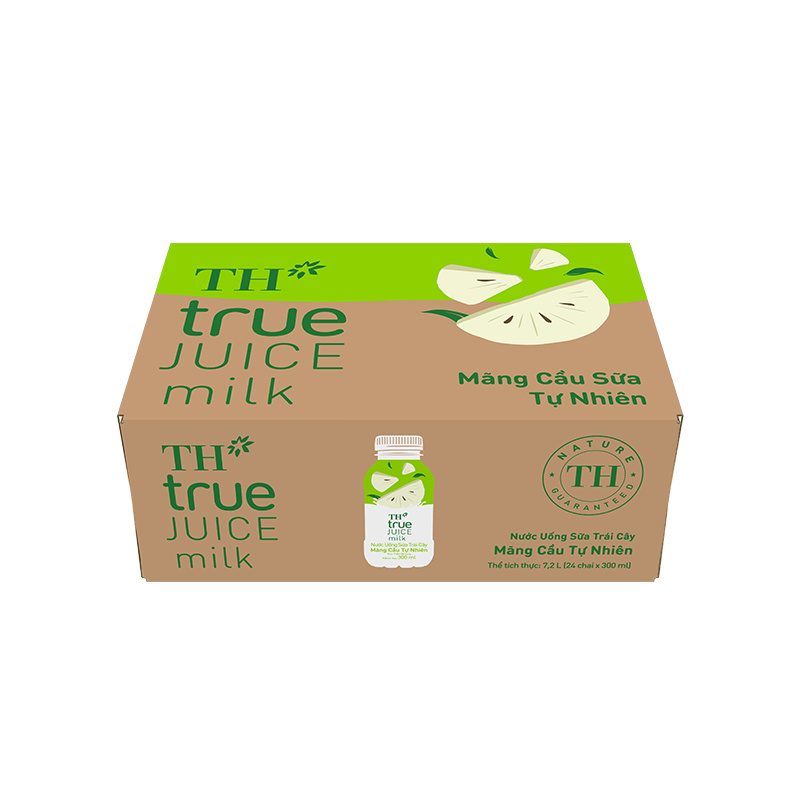Thùng 24 Chai Nước Uống Sữa Trái Cây Mãng Cầu Tự Nhiên TH true JUICE milk