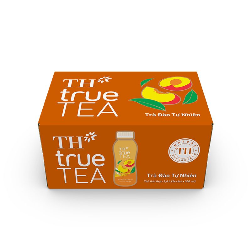 Thùng 24 Chai Trà Đào Tự Nhiên TH true TEA 350ml