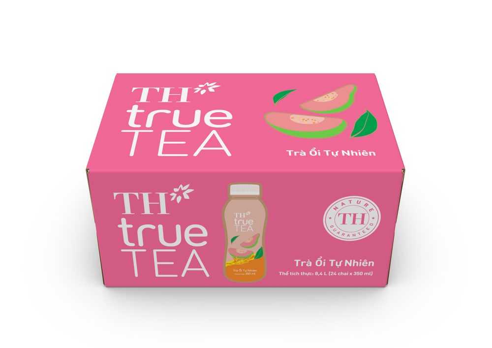 Thùng 24 Chai Trà Ổi Tự Nhiên TH true TEA 350 ml