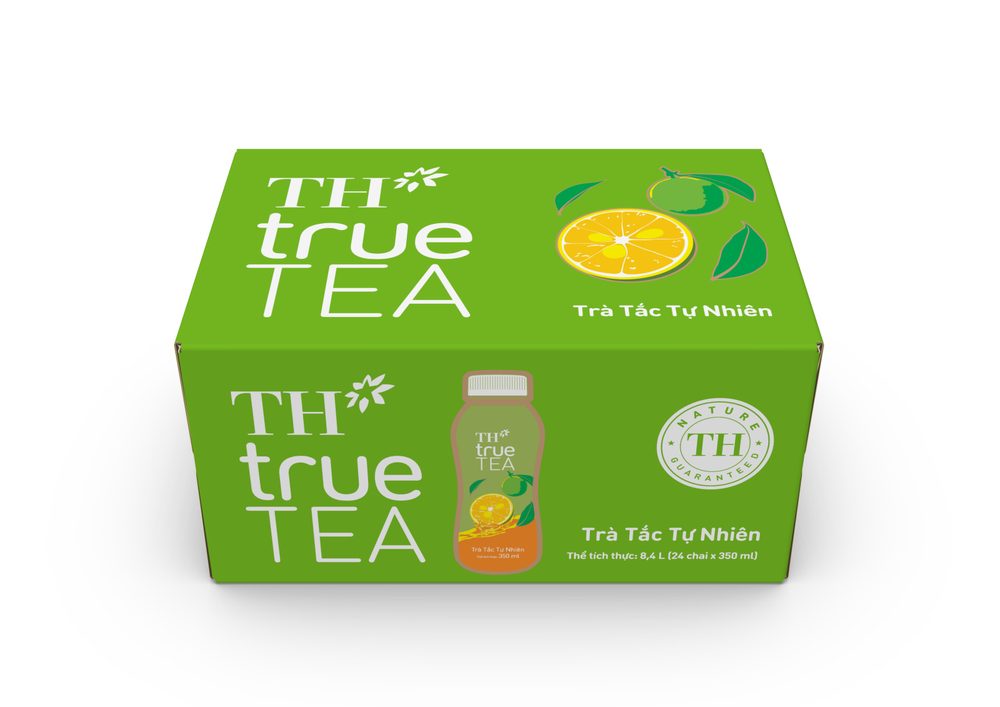Thùng 24 Chai Trà Tắc Tự Nhiên TH true TEA 350 ml