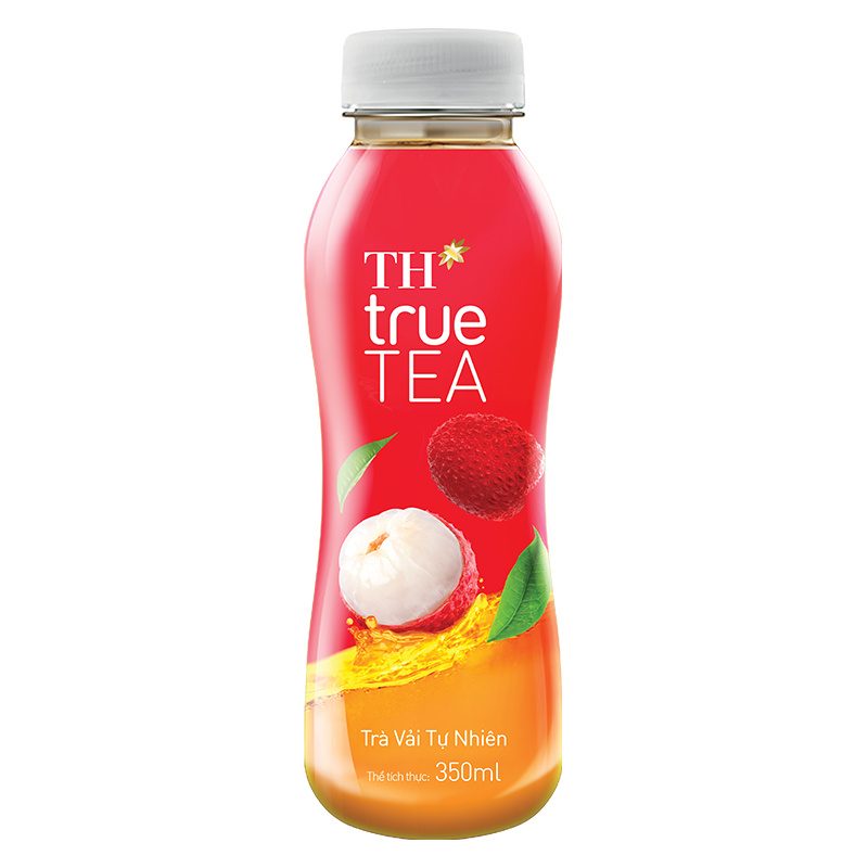 Thùng 24 Chai Trà Vải Tự Nhiên TH true TEA 350ml ảnh 2