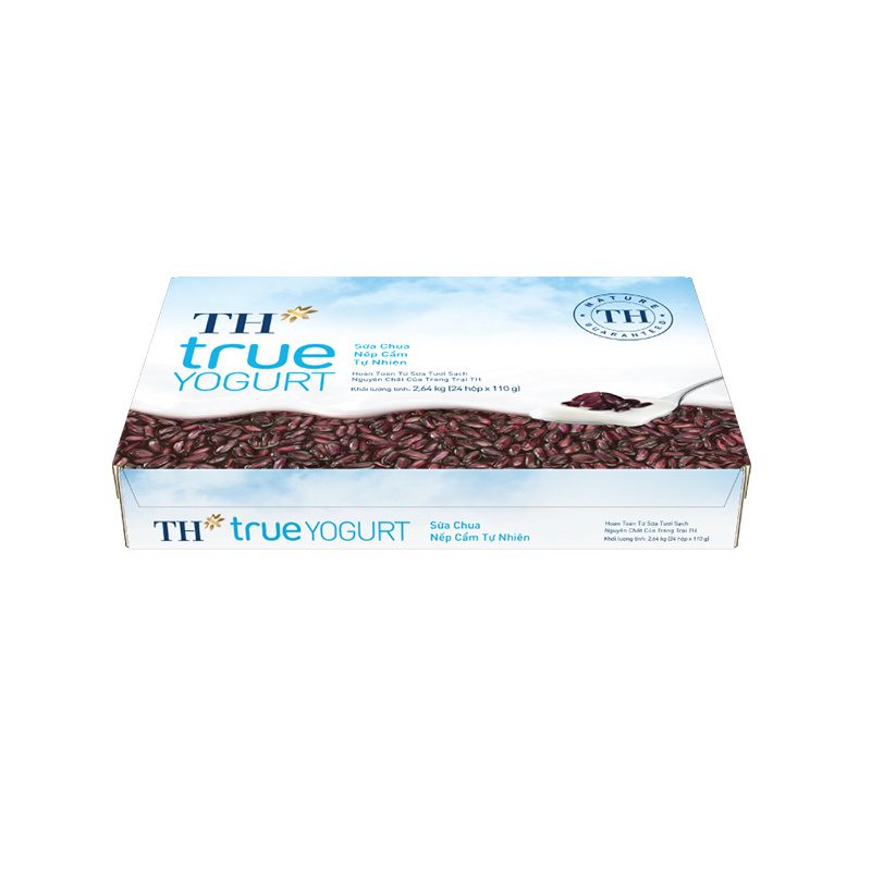 Thùng 24 Hũ Sữa Chua Nếp Cẩm Tự Nhiên TH true YOGURT 110g
