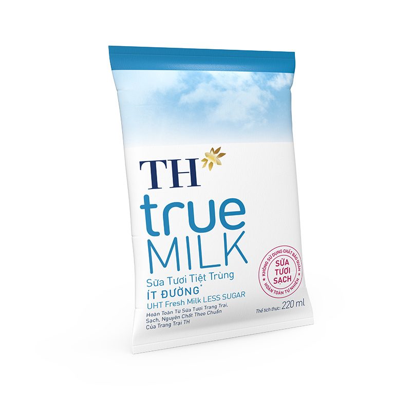 Thùng 48 Bịch Sữa Tươi Sạch Ít Đường Bịch Giấy 220 ml ảnh 3