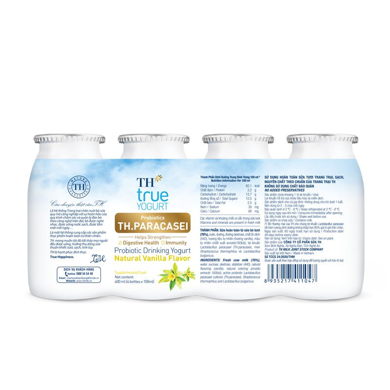 Thùng 48 Chai Sữa Chua Uống Men Sống Hương Vani 100 ml ảnh 3