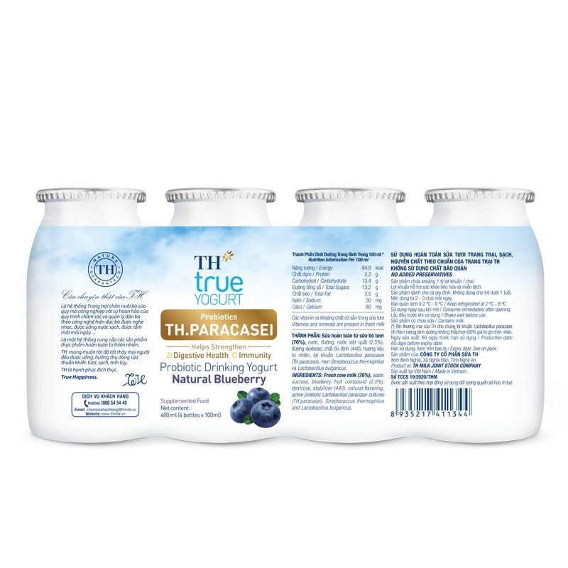 Thùng 48 Chai Sữa Chua Uống Men Sống Việt Quất 100 ml ảnh 3
