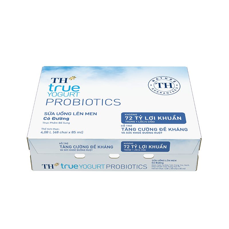 Thùng 48 Chai Sữa Uống Lên Men Ít Đường TH true YOGURT PROBIOTICS 85 ml ảnh 2