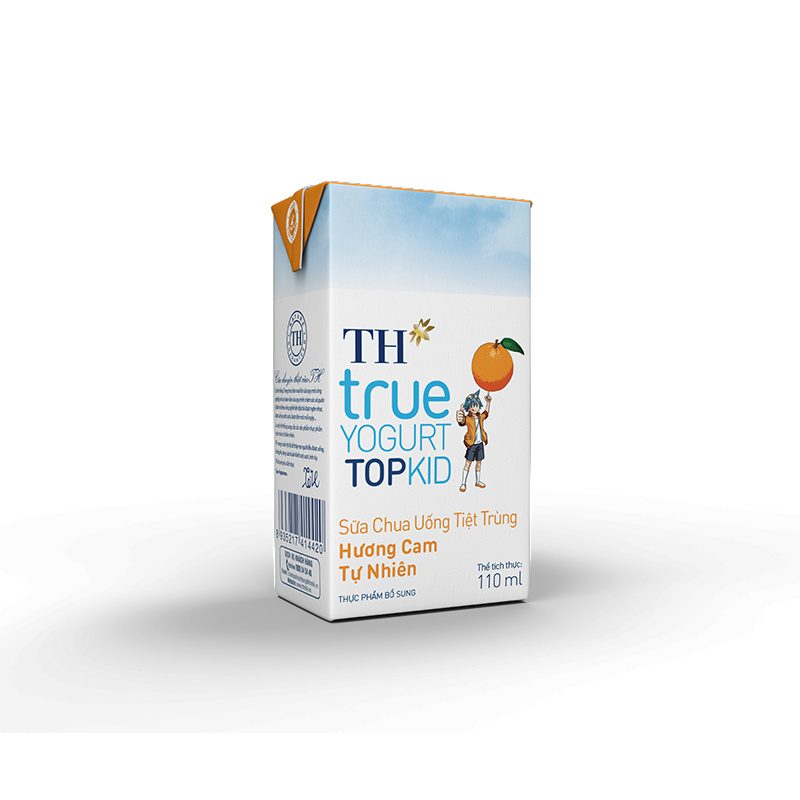 Thùng 48 Hộp Sữa Chua Uống Tiệt Trùng Hương Cam Tự Nhiên TH true YOGURT TOPKID 110 ml ảnh 2