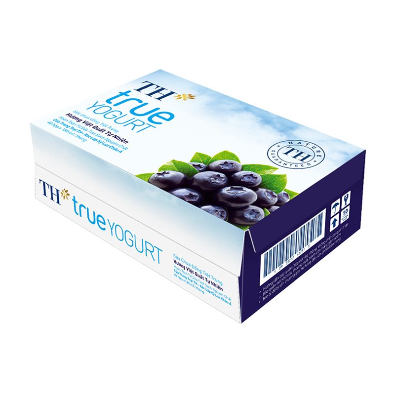 Thùng 48 Hộp Sữa Chua Uống Tiệt Trùng Việt Quất 180 ml