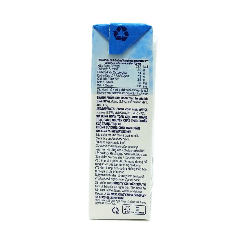 Thùng 48 Hộp Sữa Tươi Tiệt Trùng Ít Đường 180 ml ảnh 6