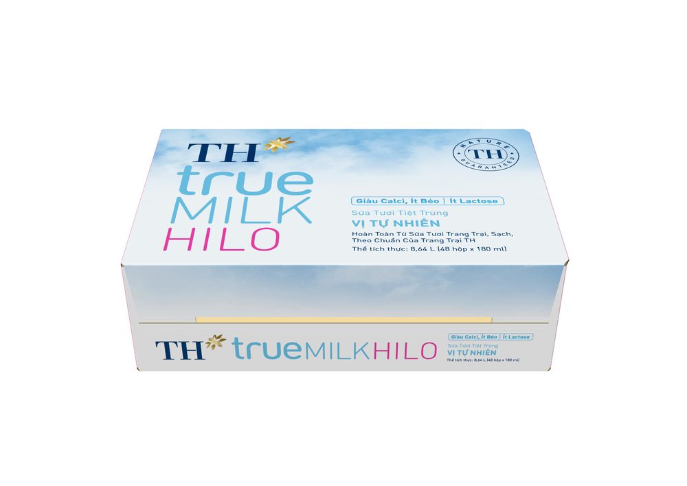 Thùng 48 Hộp Sữa Tươi Tiệt Trùng TH true MILK HILO 180 ml