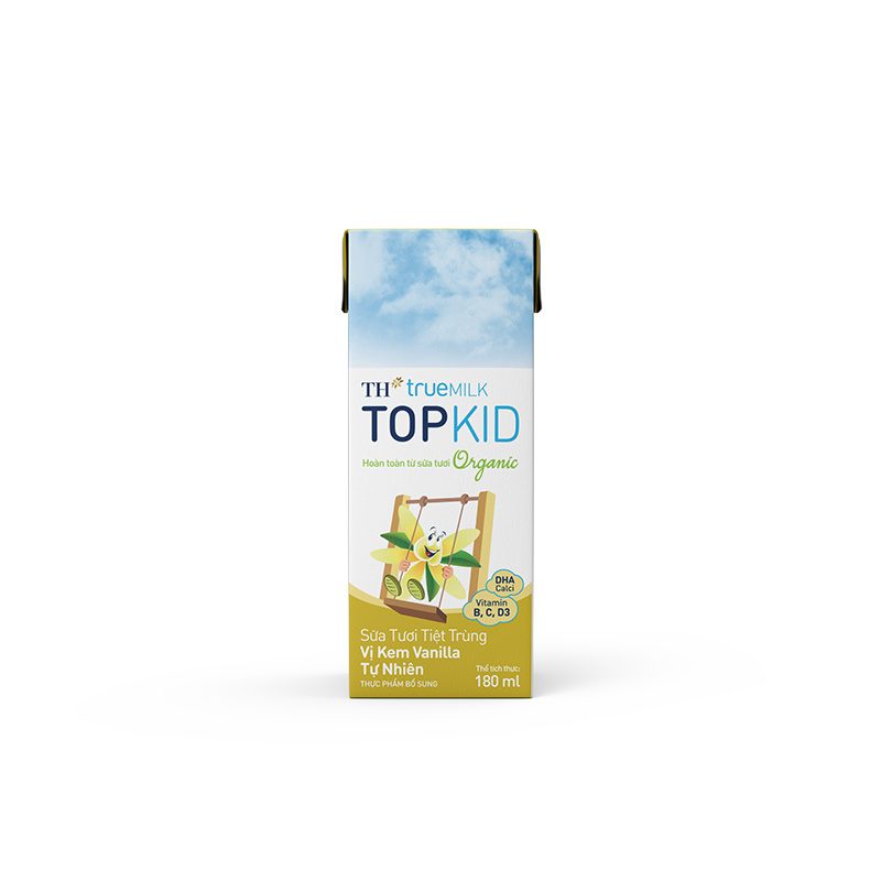 Thùng 48 Hộp Sữa Tươi Tiệt Trùng Vị Kem Vanilla Tự Nhiên TH true MILK TOPKID ảnh 2