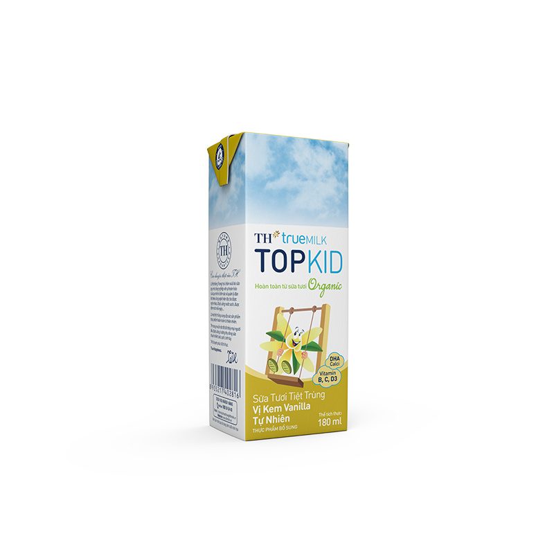 Thùng 48 Hộp Sữa Tươi Tiệt Trùng Vị Kem Vanilla Tự Nhiên TH true MILK TOPKID ảnh 6