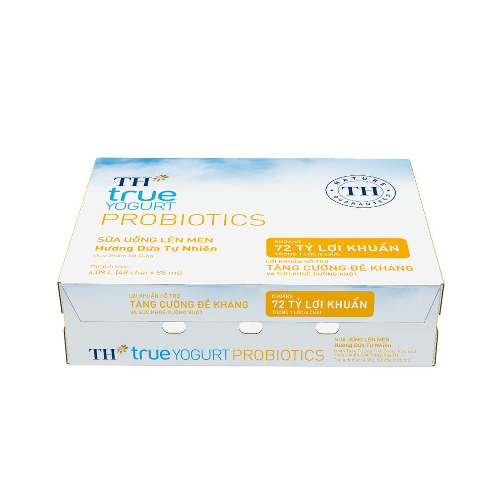 Thùng 48 hộp Sữa Uống Lên Men Hương Dứa Tự Nhiên TH true YOGURT PROBIOTICS 85 ml ảnh 2