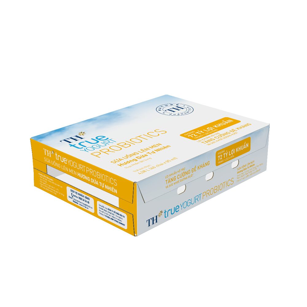 Thùng 48 hộp Sữa Uống Lên Men Hương Dứa Tự Nhiên TH true YOGURT PROBIOTICS 85 ml ảnh 3
