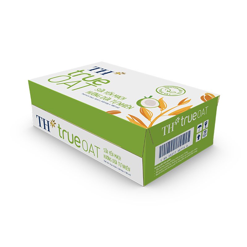 Thùng 48 Hộp Sữa Yến Mạch Hương Dừa Tự Nhiên TH true OAT 180 ml